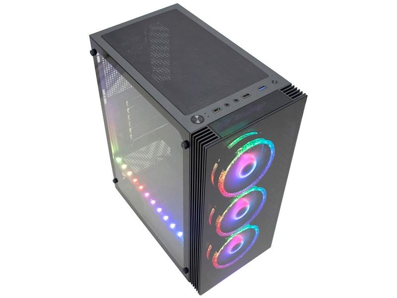 Gabinete Gamer K-Mex Asgard Star RGB Mid Tower - ATX Preto